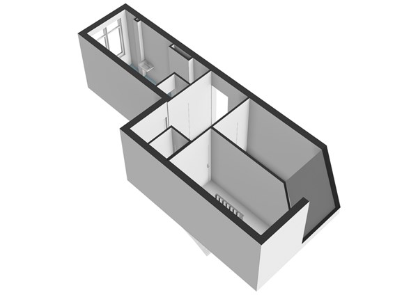 Floor plan - Eerste Helmersstraat 182-1, 1054 EL Amsterdam 